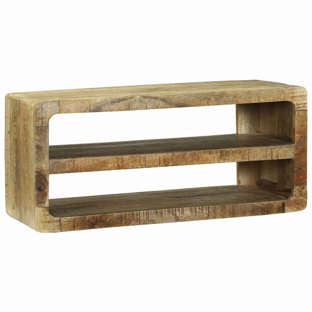 TV Cabinet with Shelf Brown 80 x 32 x 36 cm Solid Mango wood