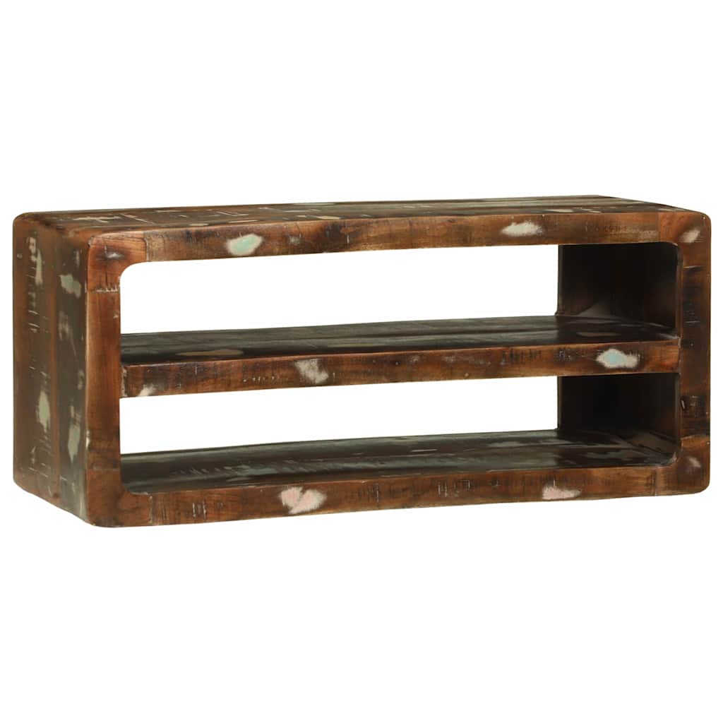 TV Cabinet Multicolour 80 x 32 x 36 cm Solid Reclaim wood