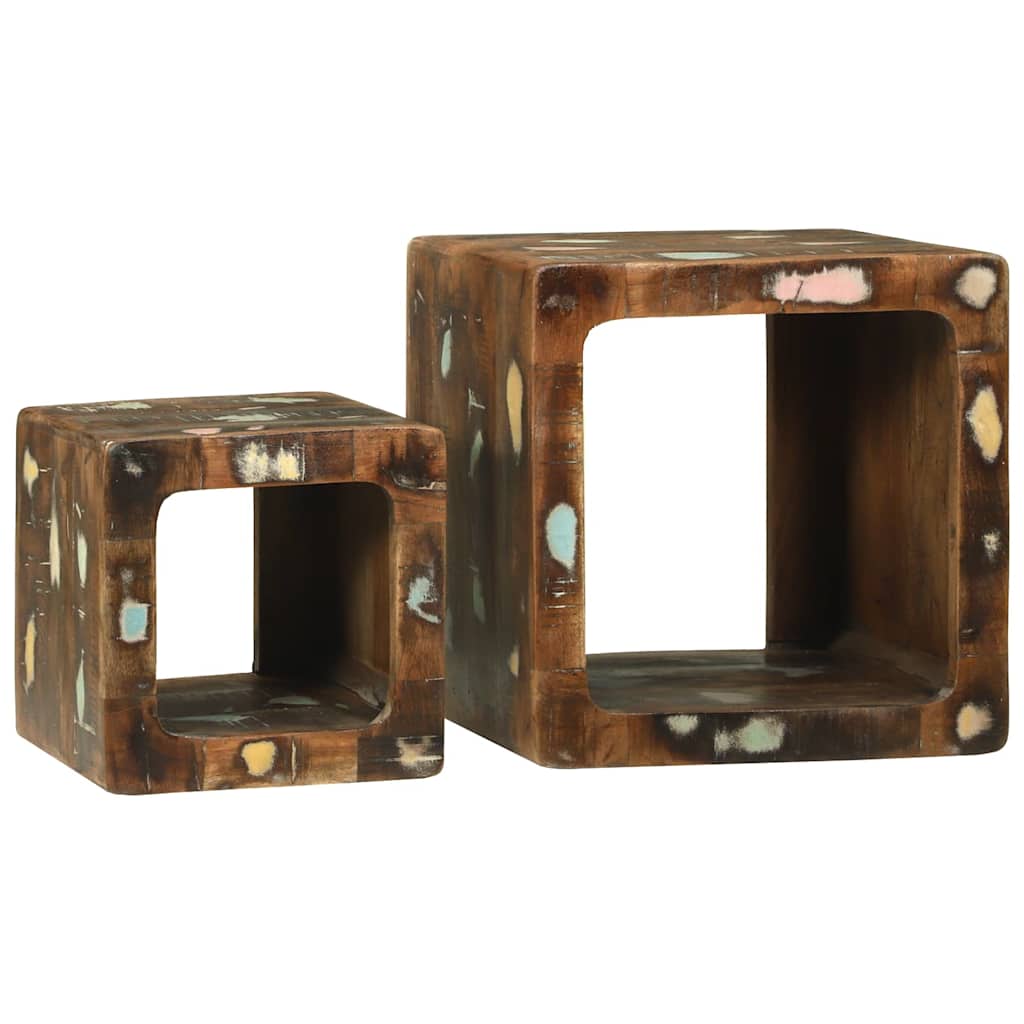 TV Units 2 pcs Multicolour 36 x 30 x 36 cm Solid Reclaim Wood