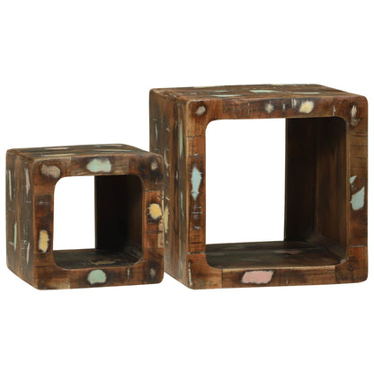 TV Units 2 pcs Multicolour 36 x 30 x 36 cm Solid Reclaim Wood