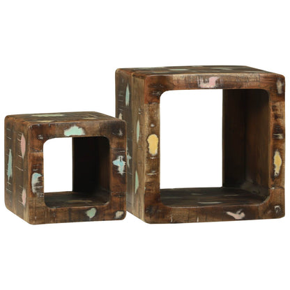 TV Units 2 pcs Multicolour 36 x 30 x 36 cm Solid Reclaim Wood