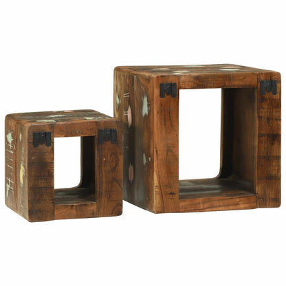 TV Units 2 pcs Multicolour 36 x 30 x 36 cm Solid Reclaim Wood