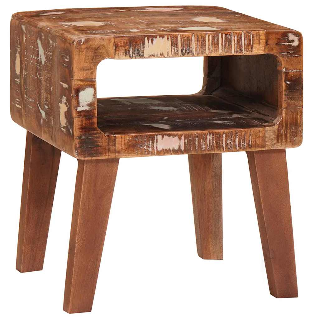 End Table with Shelf Brown 40 x 32 x 46 cm Solid Reclaim Wood