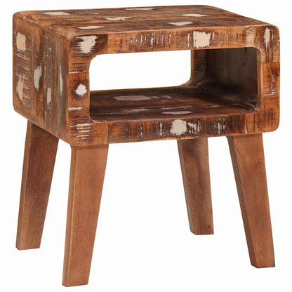 End Table with Shelf Brown 40 x 32 x 46 cm Solid Reclaim Wood