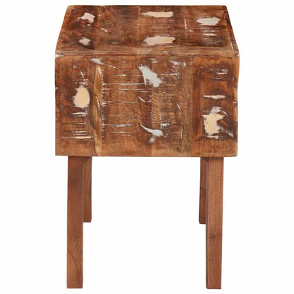 End Table with Shelf Brown 40 x 32 x 46 cm Solid Reclaim Wood