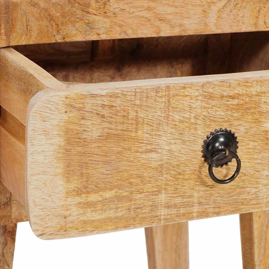 End Table with Drawer Brown 40 x 32 x 46 cm Solid Mango Wood
