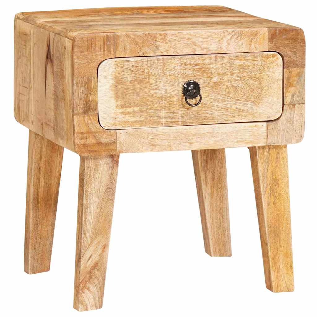 End Table with Drawer Brown 40 x 32 x 46 cm Solid Mango Wood