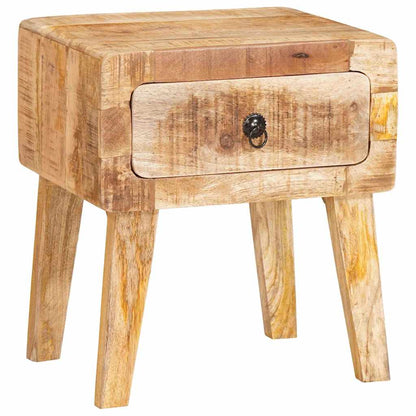End Table with Drawer Brown 40 x 32 x 46 cm Solid Mango Wood