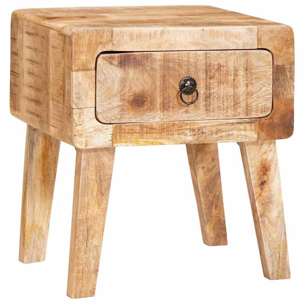 End Table with Drawer Brown 40 x 32 x 46 cm Solid Mango Wood