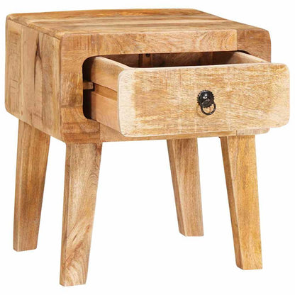 End Table with Drawer Brown 40 x 32 x 46 cm Solid Mango Wood