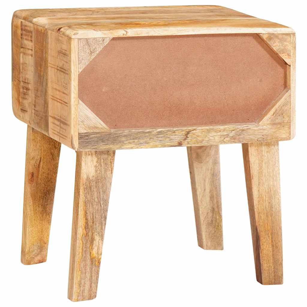 End Table with Drawer Brown 40 x 32 x 46 cm Solid Mango Wood