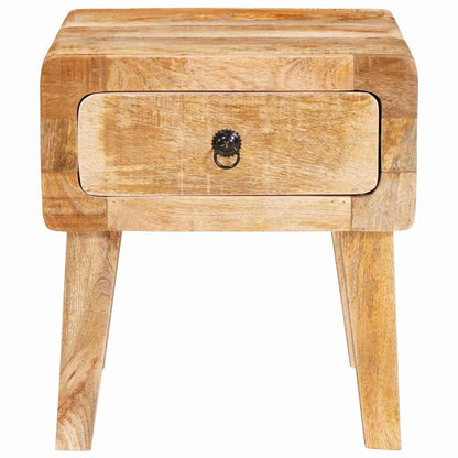 End Table with Drawer Brown 40 x 32 x 46 cm Solid Mango Wood
