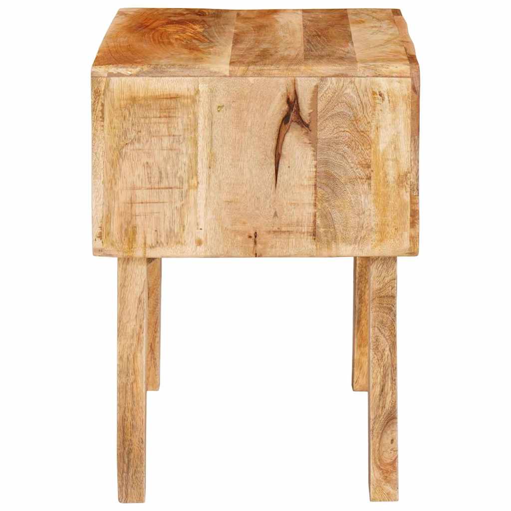 End Table with Drawer Brown 40 x 32 x 46 cm Solid Mango Wood