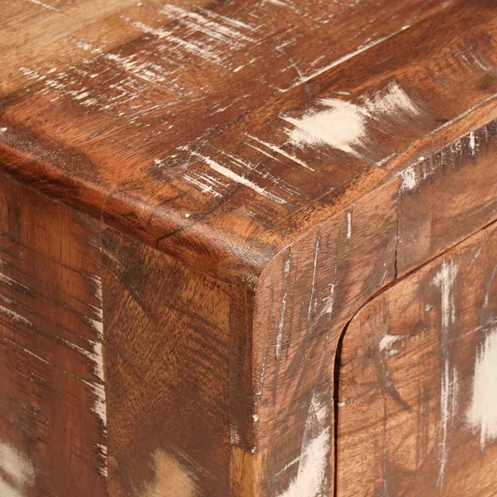 End Table with Drawer Brown 40 x 32 x 46 cm Solid Reclaim Wood