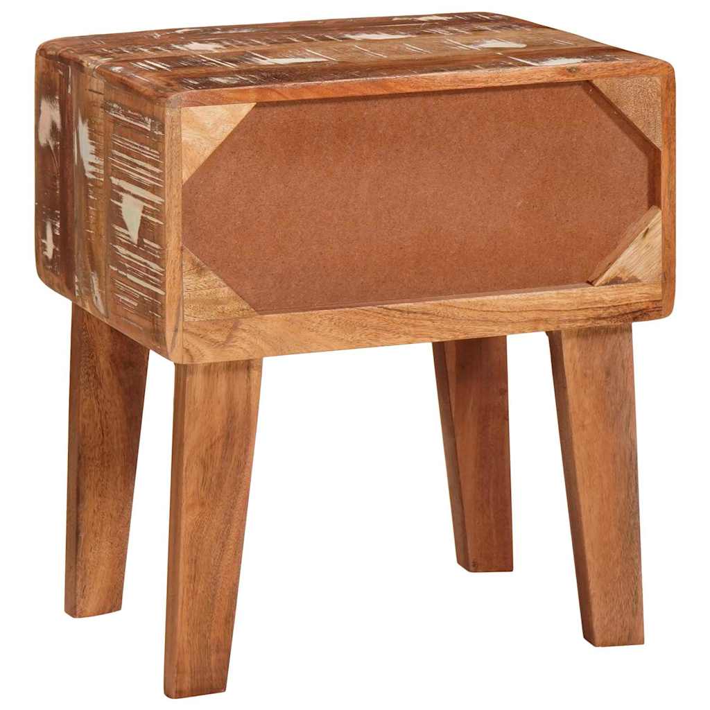 End Table with Drawer Brown 40 x 32 x 46 cm Solid Reclaim Wood