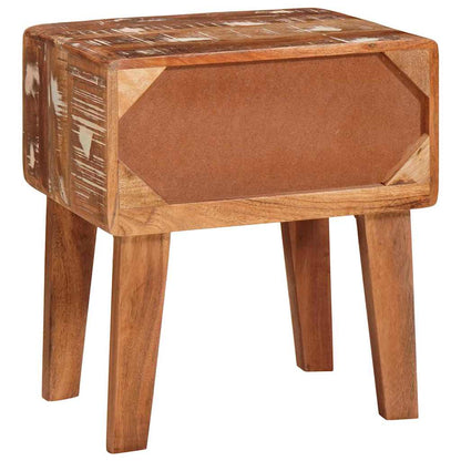 End Table with Drawer Brown 40 x 32 x 46 cm Solid Reclaim Wood