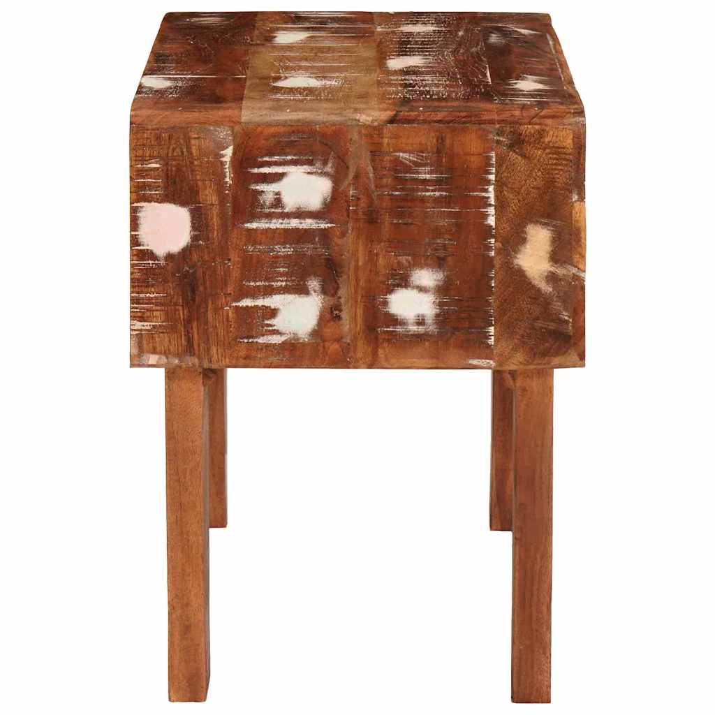 End Table with Drawer Brown 40 x 32 x 46 cm Solid Reclaim Wood