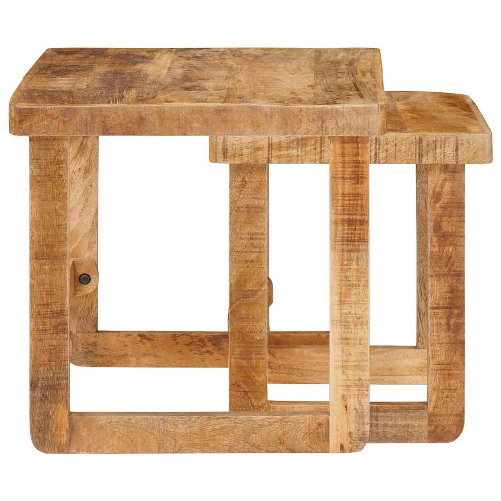 Nesting Tables 2 pcs Brown 46 x 46 x 45 cm Solid Mango Wood