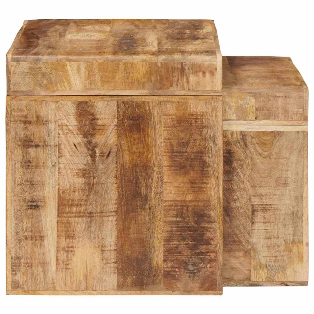 Nesting Tables 2 pcs Brown 46 x 40 x 46 cm Solid Mango Wood