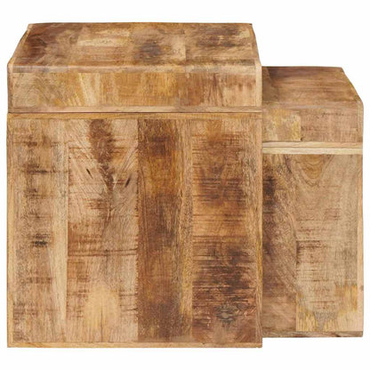 Nesting Tables 2 pcs Brown 46 x 40 x 46 cm Solid Mango Wood