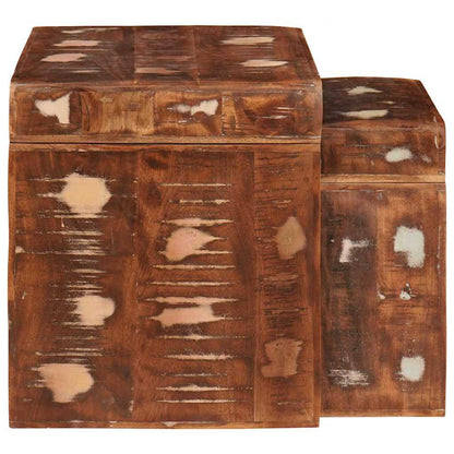 Nesting Tables 2 pcs Brown 46 x 40 x 46 cm Solid Reclaim Wood