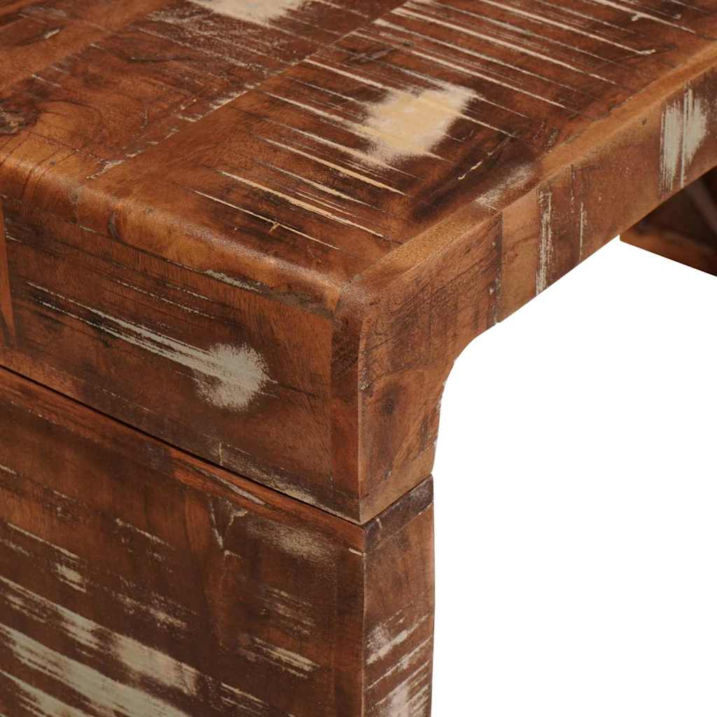 Nesting Table 3 pcs Brown Solid Reclaim Wood