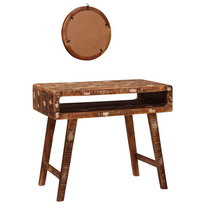 Dressing Table Brown 90 x 76 x 45 cm Solid Reclaim Wood