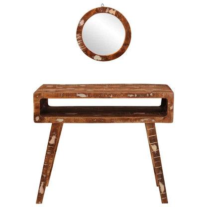 Dressing Table Brown 90 x 76 x 45 cm Solid Reclaim Wood