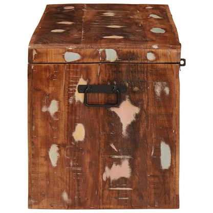Storage Box with Storage with Door Brown Solid Mango Wood