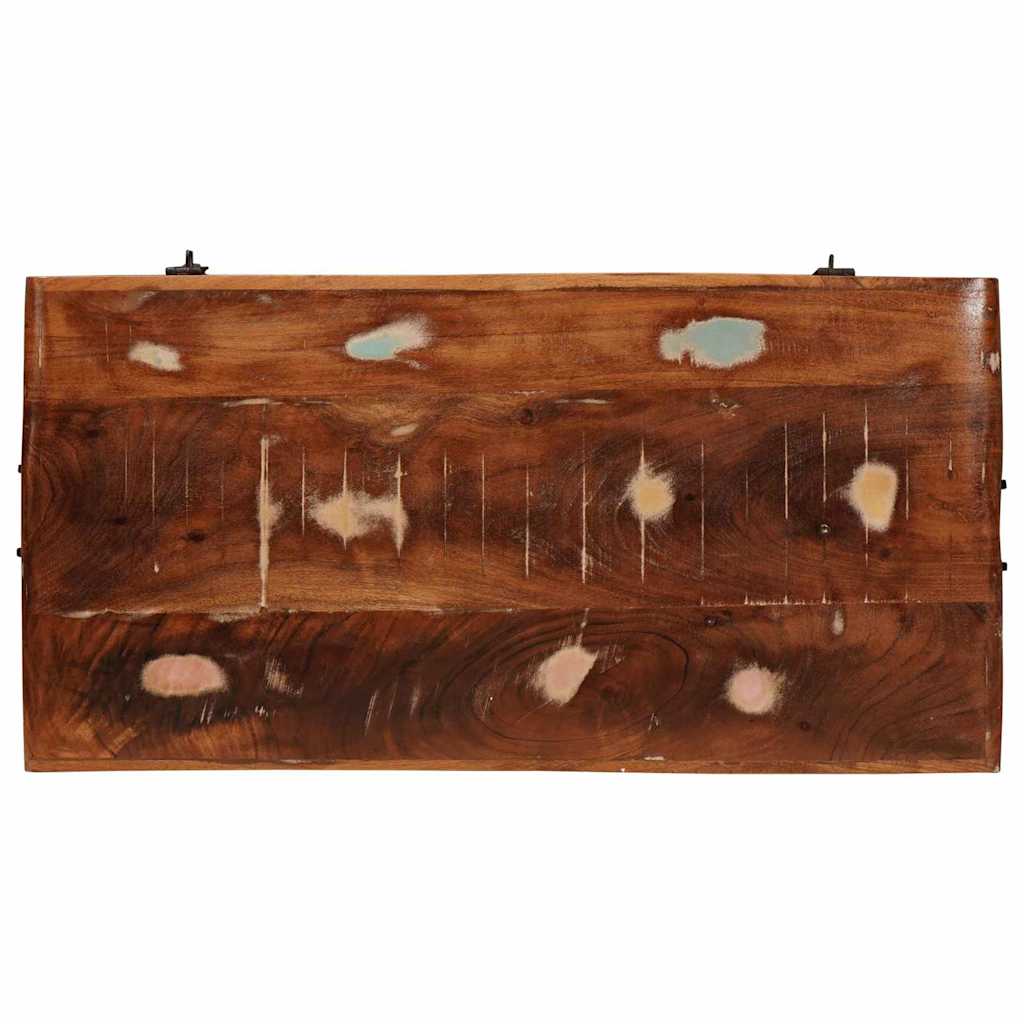 Storage Box with Storage with Door Brown Solid Mango Wood