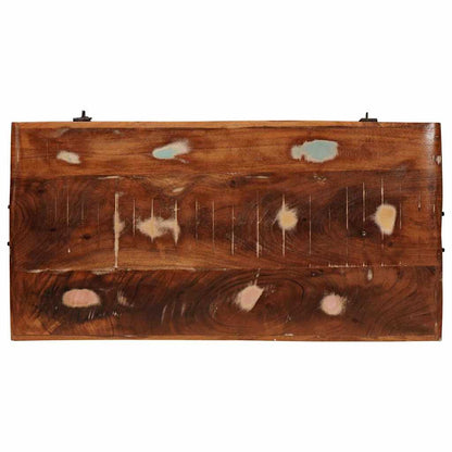 Storage Box with Storage with Door Brown Solid Mango Wood