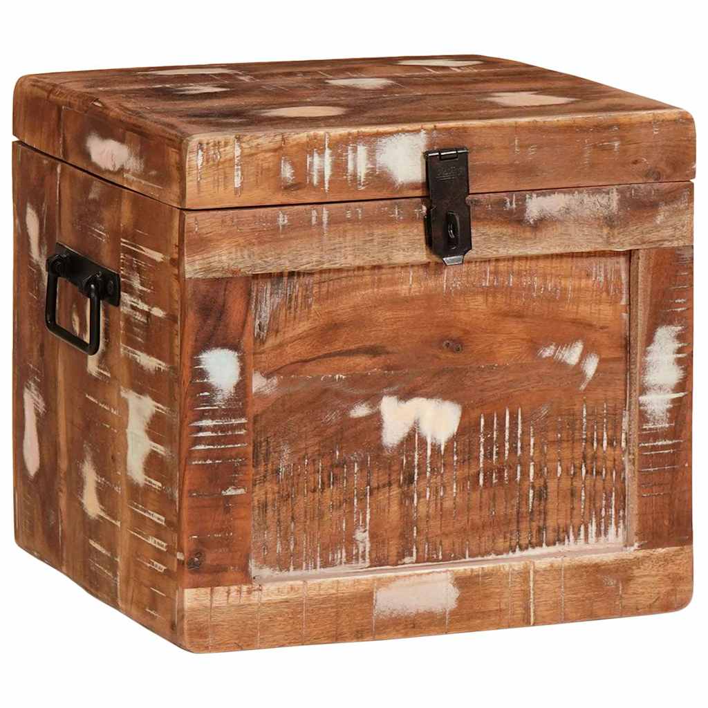 Storage Box with Storage with Door Brown Solid Mango Wood