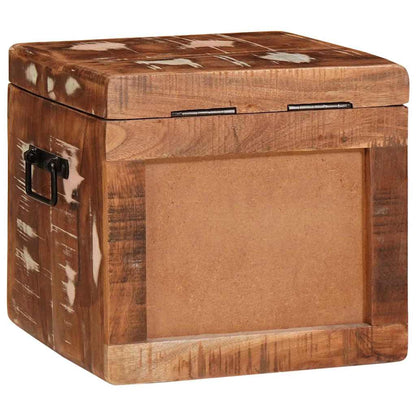 Storage Box with Storage with Door Brown Solid Mango Wood
