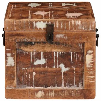 Storage Box with Storage with Door Brown Solid Mango Wood
