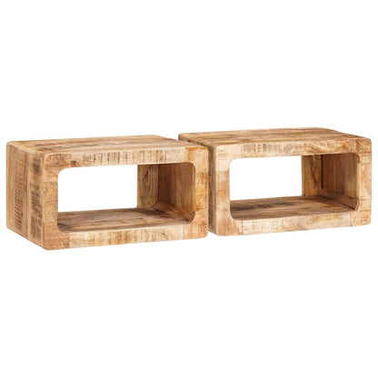 Bedside Table 2 pcs Brown 45 x 30 x 24 cm Solid Mango Wood