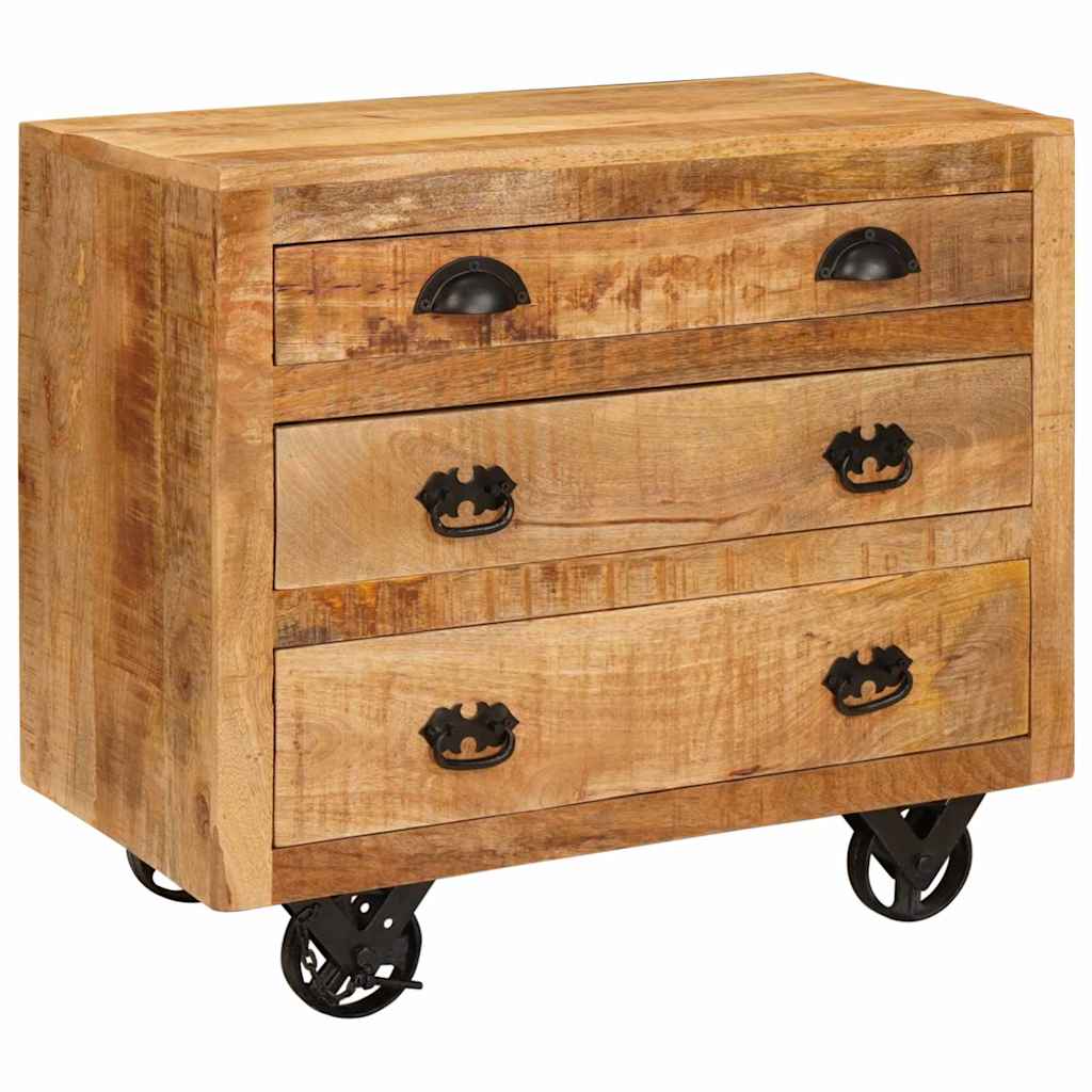 Side Cabinet with Drawer Brown 70 x 38 x 63 cm Solid mango wood