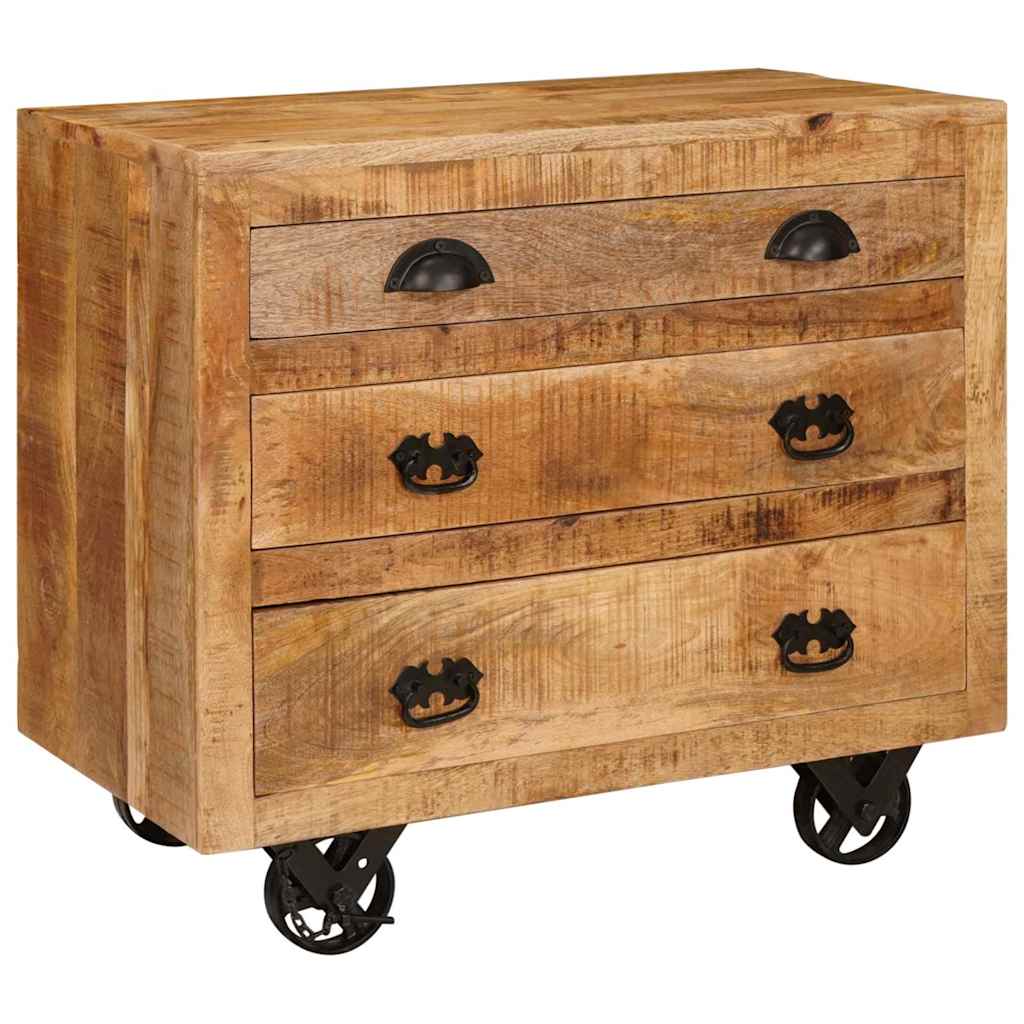 Side Cabinet with Drawer Brown 70 x 38 x 63 cm Solid mango wood