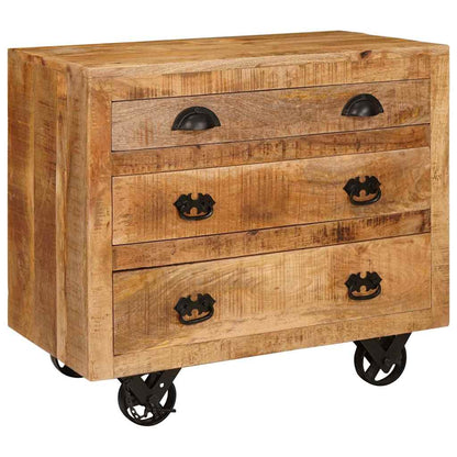 Side Cabinet with Drawer Brown 70 x 38 x 63 cm Solid mango wood