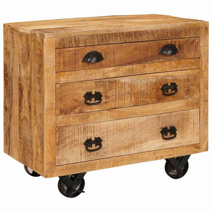 Side Cabinet with Drawer Brown 70 x 38 x 63 cm Solid mango wood