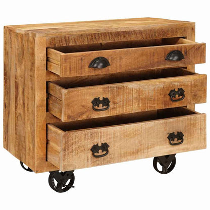 Side Cabinet with Drawer Brown 70 x 38 x 63 cm Solid mango wood
