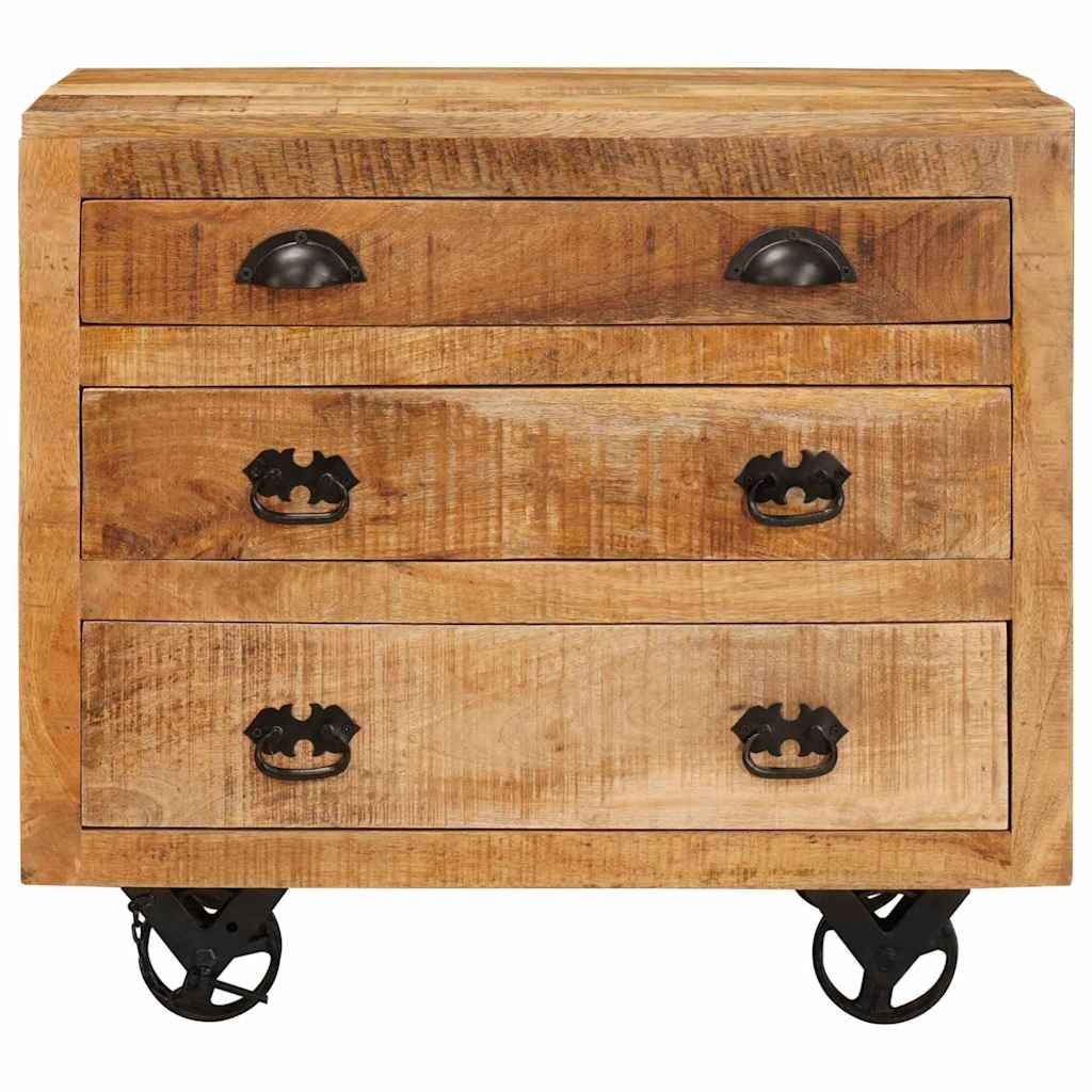 Side Cabinet with Drawer Brown 70 x 38 x 63 cm Solid mango wood