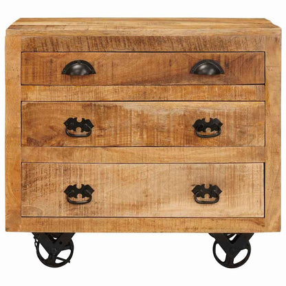 Side Cabinet with Drawer Brown 70 x 38 x 63 cm Solid mango wood