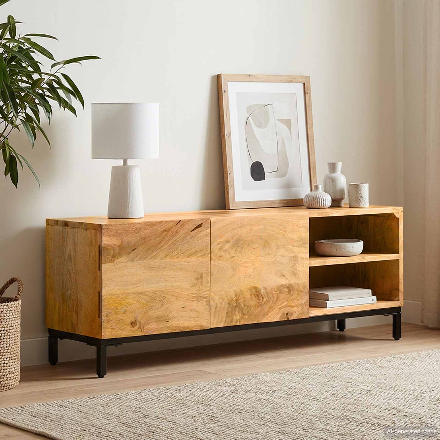 Storage Cabinets Brown 110 x 30 x 40 cm Solid Mango Wood
