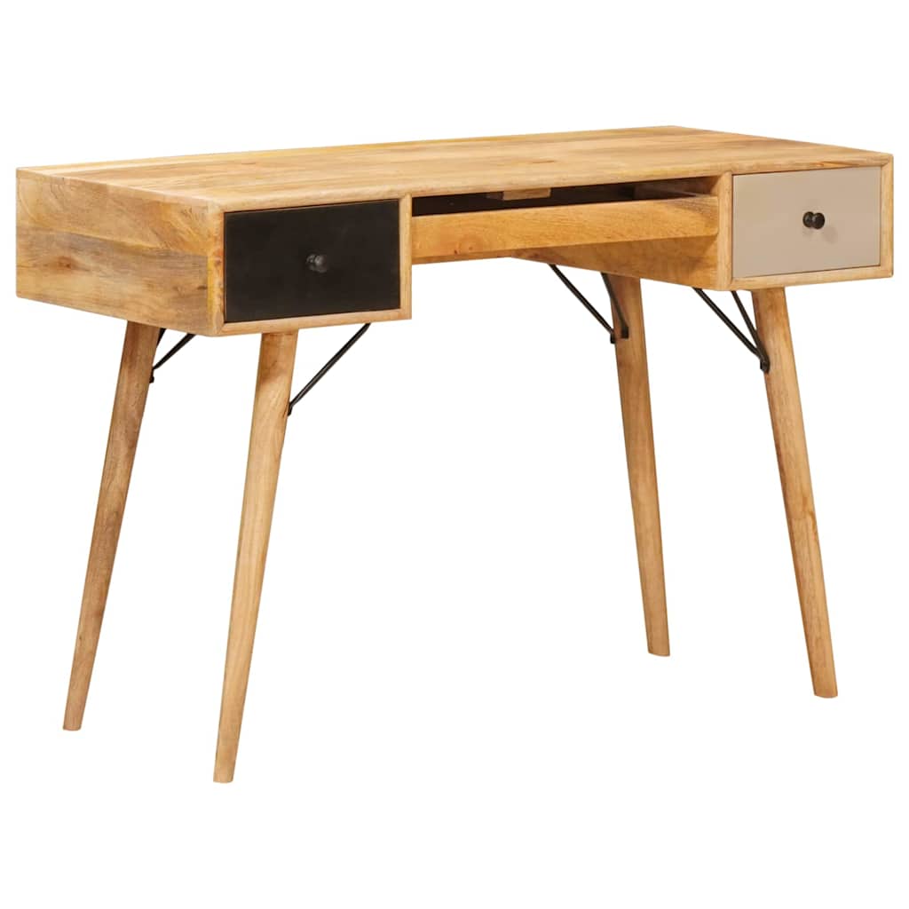 Writing Desk Brown 110 x 55 x 76 cm Solid Mango Wood
