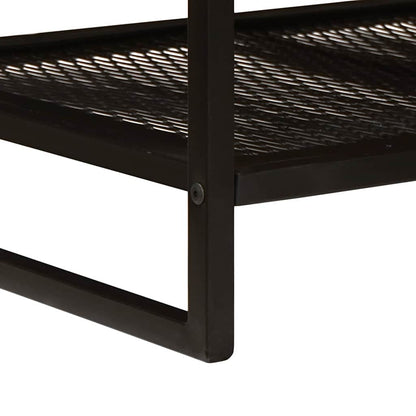 Coffee Table Brown and Black 110 x 55 x 35 cm Solid Mango Wood