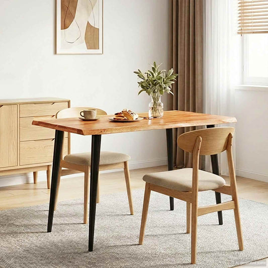 Dining Tables Brown and Black 110 x 55 x 78 cm Solid Mango Wood