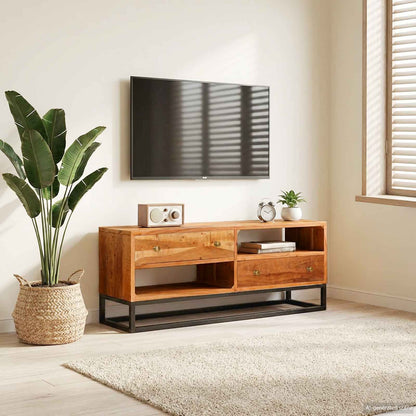 Sideboard Beta Natural 70 x 30 x 75 cm Solid Acacia Wood