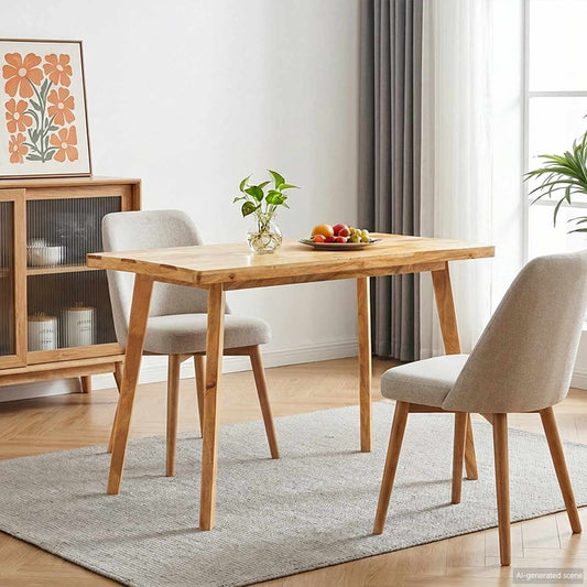Dinning Table Natural 100 x 55 x 75 cm Solid Mango Wood