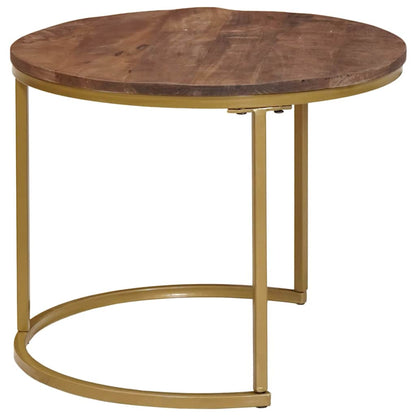 Nesting Coffee Tables 3 pcs Solid Mango Wood and Steel