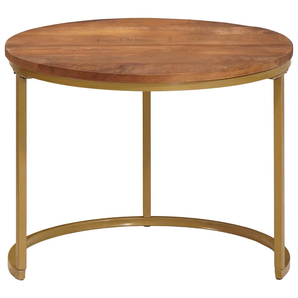 Nesting Coffee Tables 3 pcs Solid Mango Wood and Steel